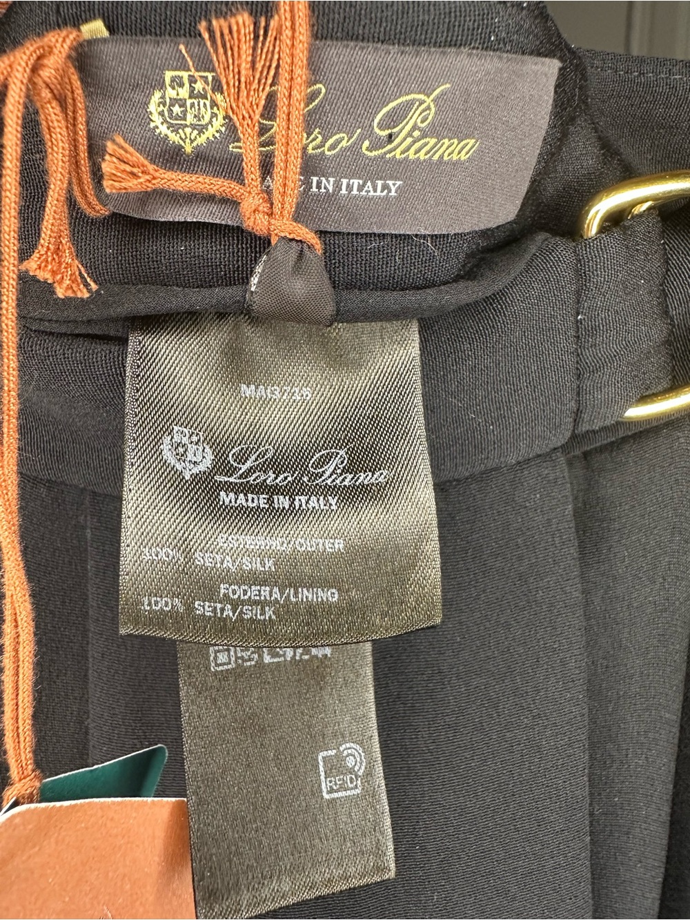 Loro Piana NWT Athina Pleated Silk-Cady Maxi Wrap Skirt Black Size 36 - Picture 9 of 11